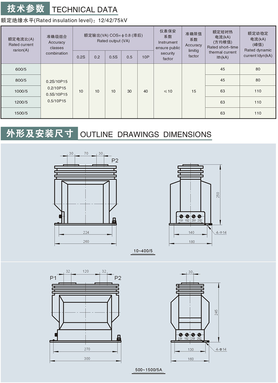 LZZQB6-10GYW1型電流互感器